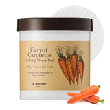 SKINFOOD Carrot Calming Toner Pads (8.8oz, 60Pads), Daily Refreshing Hydration, After Sun Care and Sunburn Relief with Carrot, 100% Cotton Pads for All Skin Types, Makeup Prep, Korean Skincare