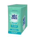 Wet Ones Wipes for Hands & Face, Travel Wipes Pack for Sensitive Skin(20 Count each)