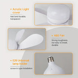 Ceiling Fan Light E27 Socket Fan 30W with Quiet Dimmable LED Light Remote Controller 4 Speed for Bedroom, Living Room, Kitchen