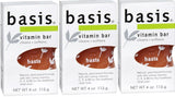 Basis Vitamin Bar Soap for Body, Hands and Face, Natural Soap Bar for All Skin Types with Vitamin C, E and B5, 4 Oz