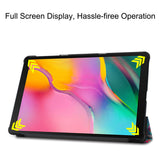 Smart Stand Mannitic PU Leather Case Cover For 2019 Samsung Galaxy Tab A 10.1 SM-T510/T515, With Auto Sleep/Wake