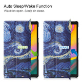 Smart Stand Mannitic PU Leather Case Cover For 2019 Samsung Galaxy Tab A 10.1 SM-T510/T515, With Auto Sleep/Wake