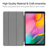 Smart Stand Mannitic PU Leather Case Cover For 2019 Samsung Galaxy Tab A 10.1 SM-T510/T515, With Auto Sleep/Wake
