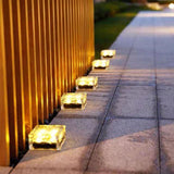 Outdoor Solar Garden Lights for Pathway, Landscape, Porch, Lawn, Weddings, Special Events Decoration Ice Cube LED Solar Garden Decor Lights