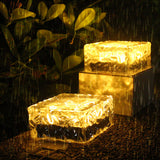 Outdoor Solar Garden Lights for Pathway, Landscape, Porch, Lawn, Weddings, Special Events Decoration Ice Cube LED Solar Garden Decor Lights