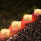 Outdoor Solar Garden Lights for Pathway, Landscape, Porch, Lawn, Weddings, Special Events Decoration Ice Cube LED Solar Garden Decor Lights