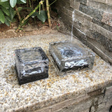 Outdoor Solar Garden Lights for Pathway, Landscape, Porch, Lawn, Weddings, Special Events Decoration Ice Cube LED Solar Garden Decor Lights
