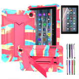 For Amazon Fire 7 12th Gen / 7 Kids 7" 2022 Tablet Heavy Duty Shockproof T-Stand Case Cover