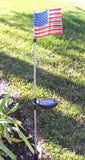 2 PCS Solar Powered American Flag Garden Stake White LED Light Outdoor Landscape