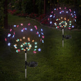 2PCS Solar Power Stake Fairy Starry sky Firework LED Light for Front yard Patio Lawn sidewalk balcony Décor