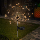 2PCS Solar Power Stake Fairy Starry sky Firework LED Light for Front yard Patio Lawn sidewalk balcony Décor