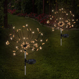 2PCS Solar Power Stake Fairy Starry sky Firework LED Light for Front yard Patio Lawn sidewalk balcony Décor
