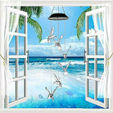 Solar Color Changing LED Crystal Clear Hummingbirds Wind Chimes Home Garden yard Decor Lights