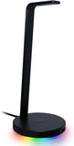 Razer Base Station V2 Chroma Headphone Headset Stand Holder: Chroma RGB Lighting - Taller Stand & Anti-Slip Ledge - USB Charging Ports - Anti-Slip Rubber Base - 3.5mm Port + Built-in DAC - Black
