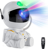 Astronaut Galaxy Projector - Star Projector, Bluetooth Speaker, White Noise, Star and Moon Galaxy Lights for Bedroom with Timer, Nebula Night Light 360° Adjustable with remote, Starry galaxy projector