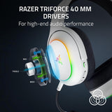 Razer Barracuda X Chroma Wireless Gaming Headset: 2.4GHz Wireless & Bluetooth - Lightweight - Chroma RGB - 40mm Drivers - Cardioid Mic - 70 Hr Battery - for PC, Mac, PS5, Switch, Smartphone - White