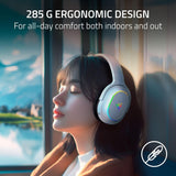 Razer Barracuda X Chroma Wireless Gaming Headset: 2.4GHz Wireless & Bluetooth - Lightweight - Chroma RGB - 40mm Drivers - Cardioid Mic - 70 Hr Battery - for PC, Mac, PS5, Switch, Smartphone - White