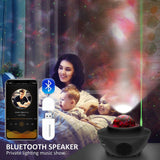 LED Galaxy Projector Nightlight Starry Moon Cloud Wave Bluetooth Music Player