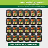 [150 Containers+150 Lids] 30oz Plastic Meal Prep Food Containers for Restaurants