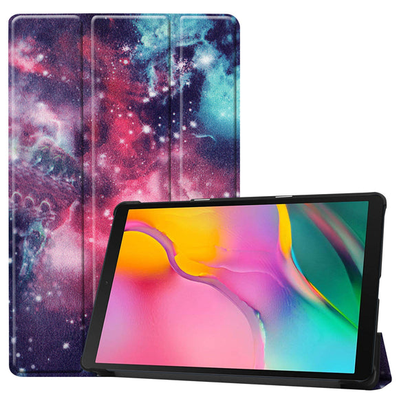 Smart Stand Mannitic PU Leather Case Cover For 2019 Samsung Galaxy Tab A 10.1 SM-T510/T515, With Auto Sleep/Wake