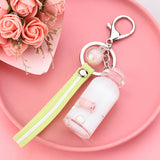 Floating Pig Milk Bottle Key Chain Ornament for handbag/book bag/gift/decoration(hot on Tiktok)