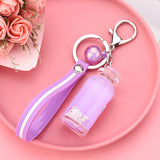 Floating Pig Milk Bottle Key Chain Ornament for handbag/book bag/gift/decoration(hot on Tiktok)