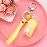 Floating Pig Milk Bottle Key Chain Ornament for handbag/book bag/gift/decoration(hot on Tiktok)