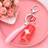 Floating Pig Milk Bottle Key Chain Ornament for handbag/book bag/gift/decoration(hot on Tiktok)