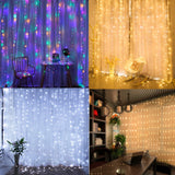 LED Window Curtain String  Lights- Energy Efficient Fairy Twinkle USB Powered LED Lights for Bedroom Wedding Decor- with Remote Control