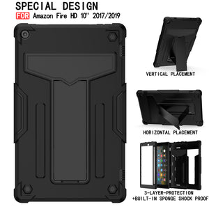 For Amazon Kindle Fire HD 10.1" 2021 11th Gen Tablet Heavy Duty Stand Case Cover