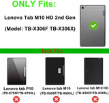 For Lenovo Tab M10 HD 2nd Gen TB-X306F X306X 10.1" PU Leather Flip Case Cover
