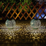 Solar Power LED Teal Blue Large Metal Hanging Lantern Light Garden Yard Décor Lamp Waterproof