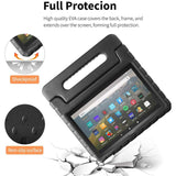 Fire HD 8 / Fire HD 8 Plus (10th Generation, 2020 Released) - Shockproof Lightweight Kickstand Handle EVA Kids Cover Case + 1 Screen Protector and 1 Stylus