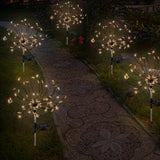 2PCS Solar Power Stake Fairy Starry sky Firework LED Light for Front yard Patio Lawn sidewalk balcony Décor