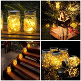 20 LED Solar Fairy Light String Mason Jar Hanging Lamp Outdoor Garden Yard Décor(With Jar)