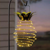 Solar Garden Pineapple LED Lights Outdoor Hanging Solar Powered Lanterns with Handle for Yard Garden Driveway Porch Walkway Patio Decoration